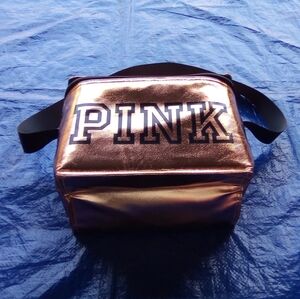 Pink Metallic Gold Lunchbox Bag